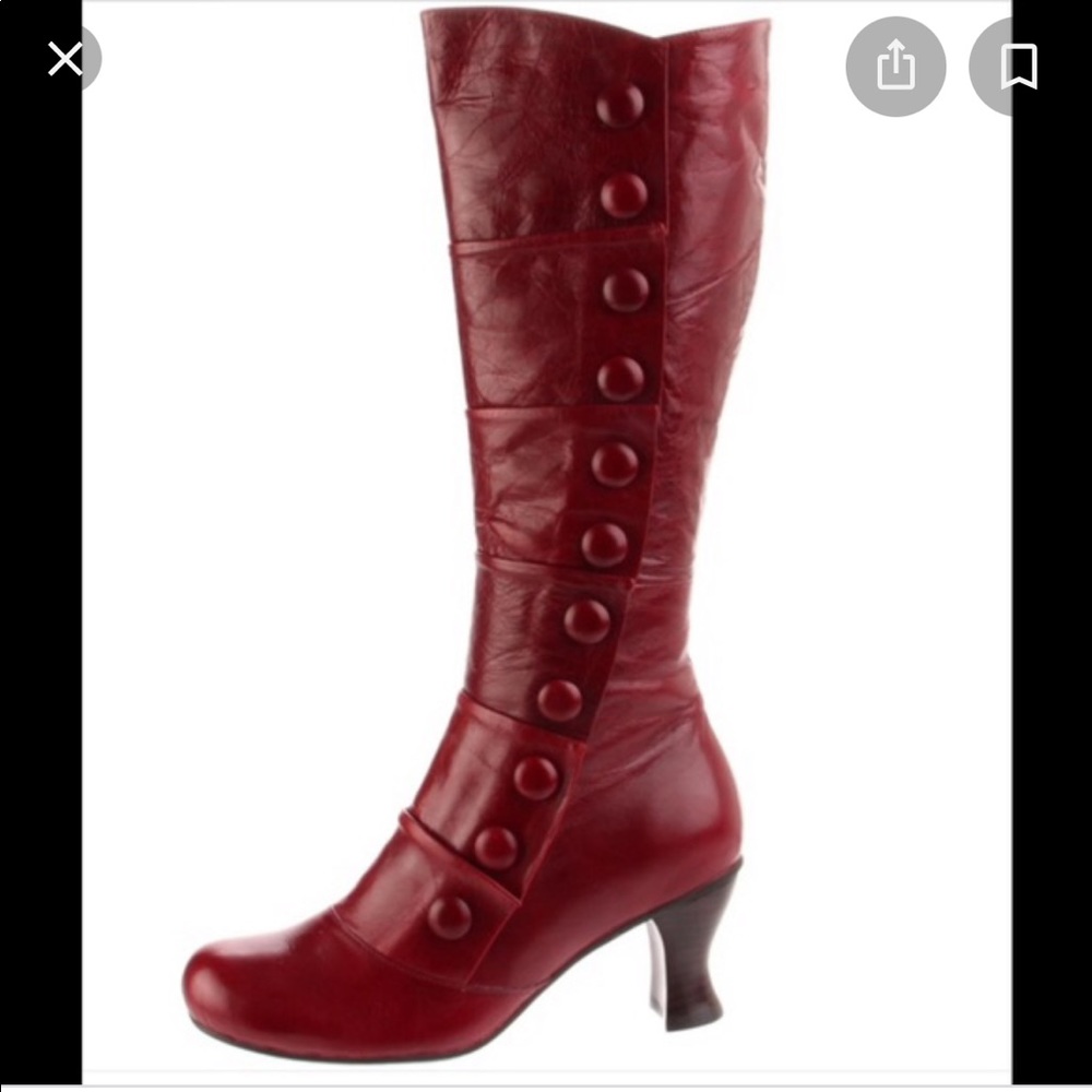Elegant Red Knee-High Women's Boots
